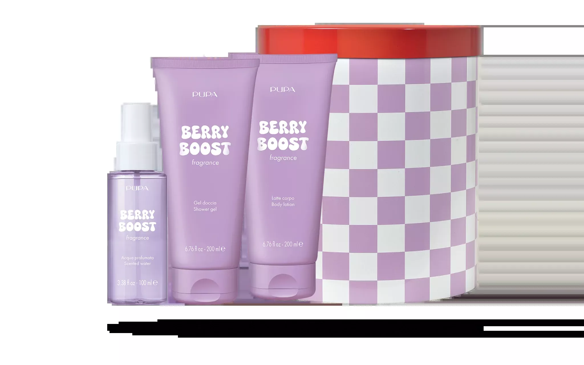 Happy Box Kit 4 Shower Gel, Body Milk and Scented Water