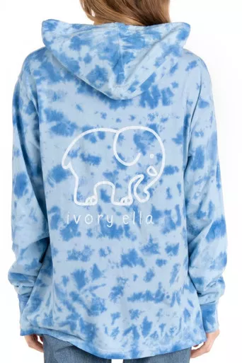 Heritage Midnight Sky Tie Dye Oversized Hoodie - S by Ivory Ella