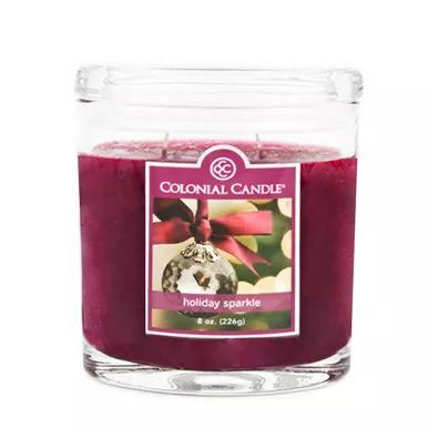 Holiday Sparkle 8 oz. Oval Jar Colonial Candle