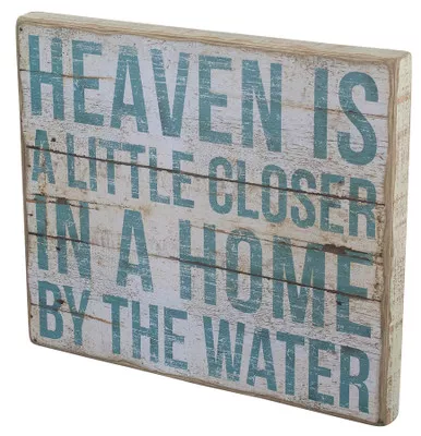 Home by the Water Box Sign - Primitives by Kathy