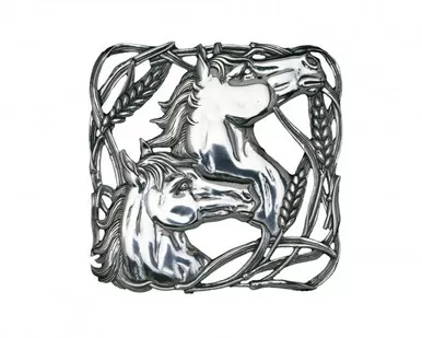 Horse with Wheat Trivet by Arthur Court
