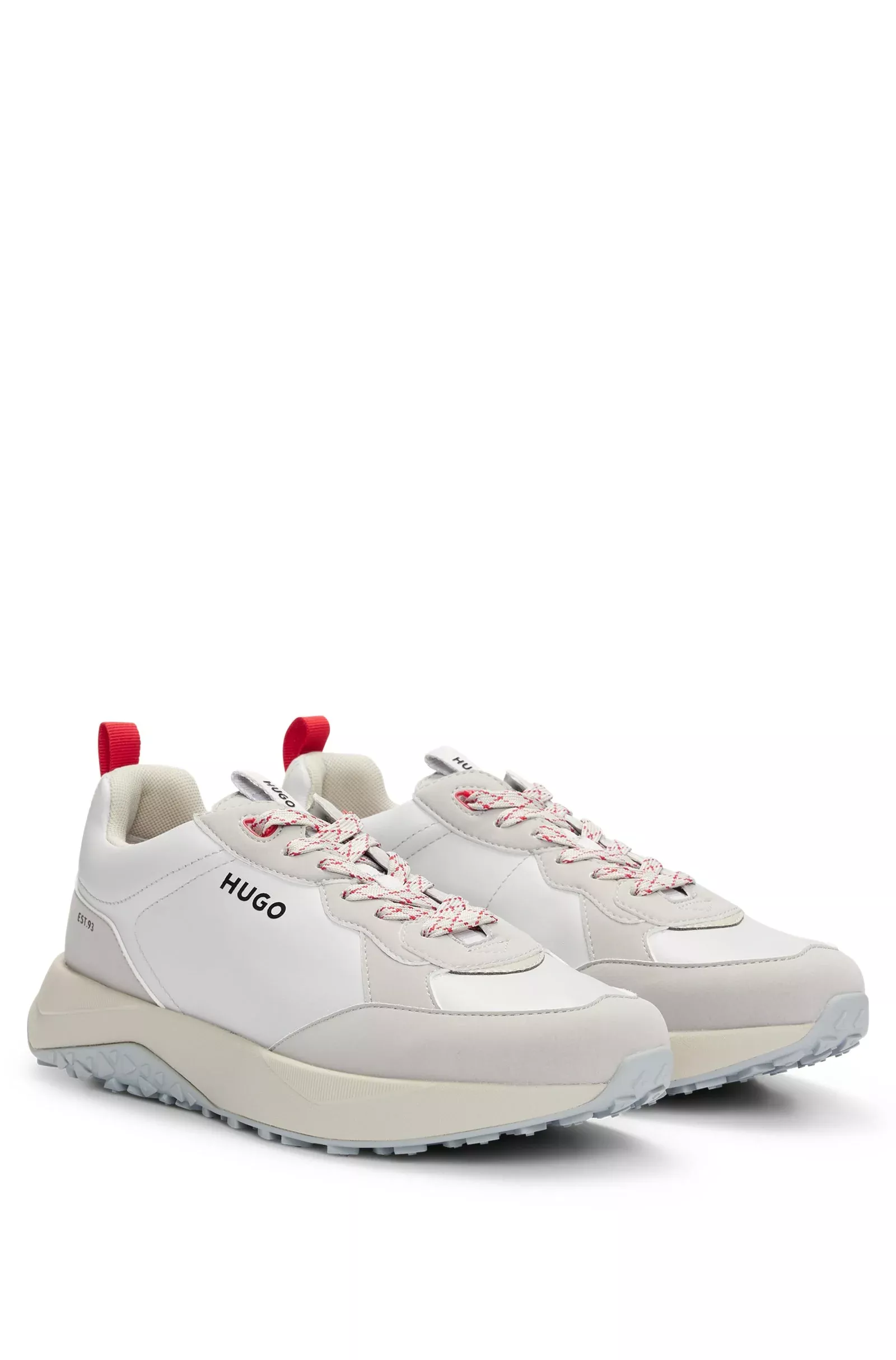 HUGO MIXED-MATERIAL TRAINERS WITH NAPPA LEATHER 50247525-601