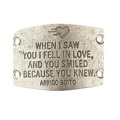 I Fell In Love - Large Silver Sentiment - Lenny & Eva