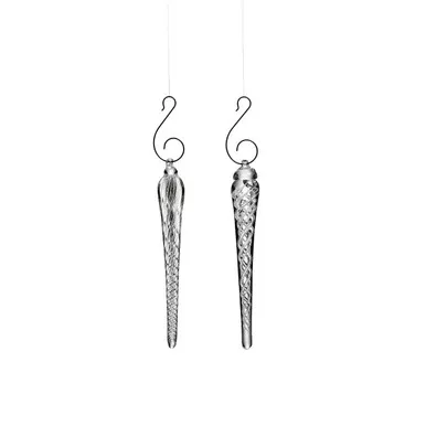 Icicle Ornaments Set of 2by Simon Pearce
