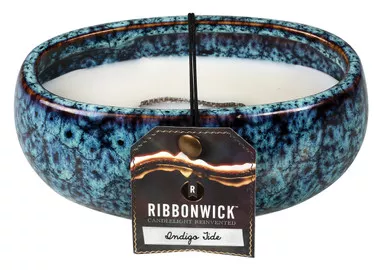 ~Indigo Tide Medium Oval RibbonWick Candle