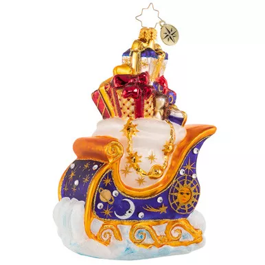 Interstellar Sleigh Ride Ornament by Christopher Radko -