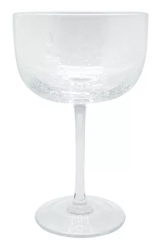 Italian Glass Clear Champagne Coupe by Mariposa