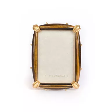 Jay Strongwater Angelo Tiger's Eye 5" x 7" Frame