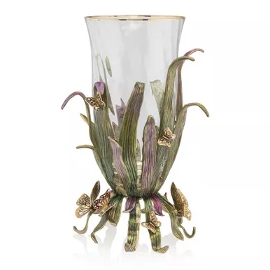 Jay Strongwater Elva Butterfly and LeafVase