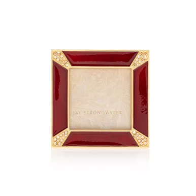 Jay Strongwater Leland Pave Corner Ruby 2" Frame