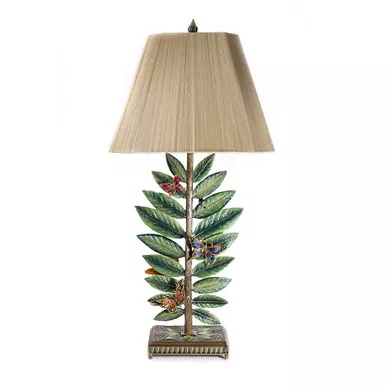 Jay Strongwater Timothy Butterfly & Leaf Lamp - Flora