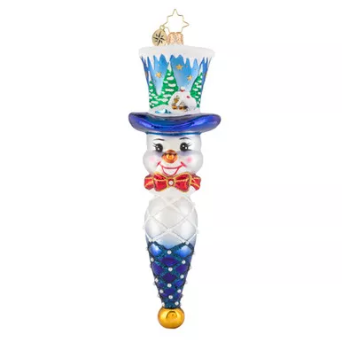 Jolly Top Hat Snowman Ornament by Christopher Radko