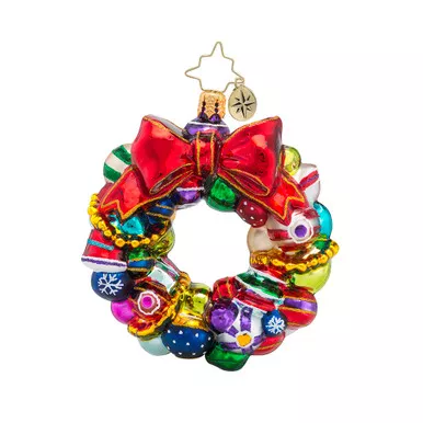 Joyful Wreath Little Gem Ornament by Christopher Radko