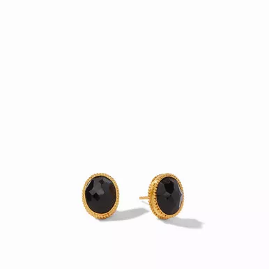 Julie Vos Verona Stud - Gold Black Onyx