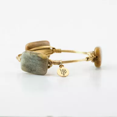 Kiana Grey Agate Standard 7.5" Bangle by Bourbon and Boweties