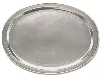 Large Oval Incised Tray by Match Pewter