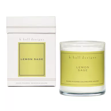 Lemon Sage 8 oz. Jar Candle by K. Hall Designs