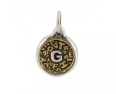 Letter "G" Scramble Insignia Charm by Waxing Poetic