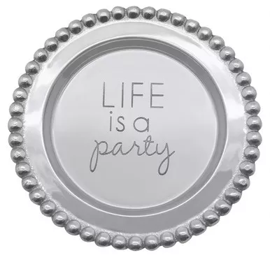 "Life is a Party" Wine Plate by Mariposa