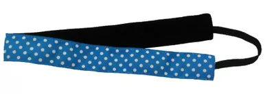 Light Blue Swiss Dot Headband