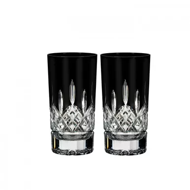 Lismore Black Hiball Pair by Waterford