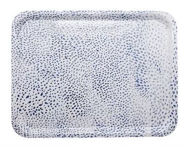 Little Dot Blue Rectangular Tray by Mariposa