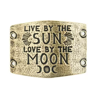 Live By The Sun - Large Brass Sentiment - Lenny & Eva