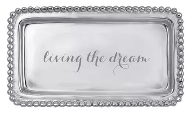 "Living the Dream" Beaded Tray by Mariposa