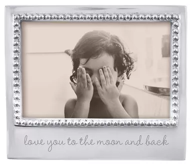 "Love you to the moon and back" Beaded 4" x 6" Frame by Mariposa