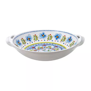Madrid White 13" Large Two-Handled Bowl by Le Cadeaux