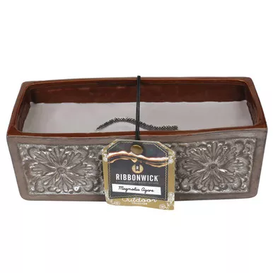 ~Magnolia Agave Medium Rectangle RibbonWick Candle