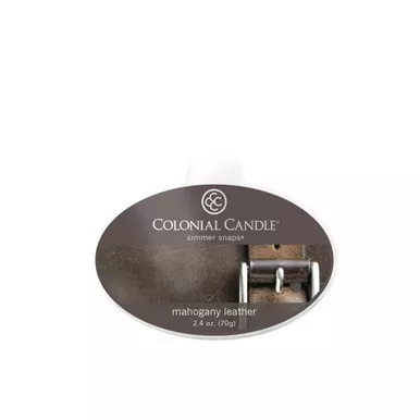 Mahogany Leather Simmer Snaps Colonial Candle