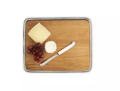 Medium Cheese Tray with Wood Insert by Match Pewter