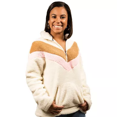 Medium Cream Stripe Fleece by Simply Southern