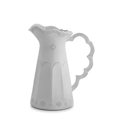 Merletto White Scalloped Pitcher - Arte Italica