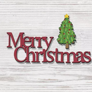 Merry Christmas with Tree Magnet- Roeda