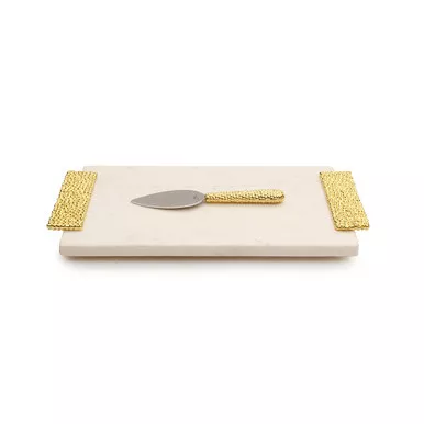 Molten Gold Cheeseboard with Spreader by Michael Aram