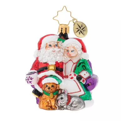 Mr. & Mrs. Clause Pause Gem Ornament by Christopher Radko