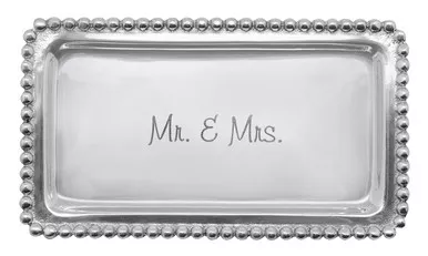 "Mr. & Mrs." Statement Tray by Mariposa - Special Order