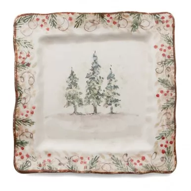 Natale Square Plate - Arte Italica
