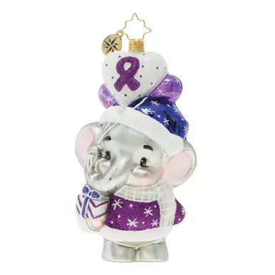 Never Forget Elephant Ornament by Christopher Radko