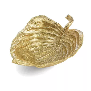 New Leaves Hosta Medium Serving Bowl - Gold by Michael Aram