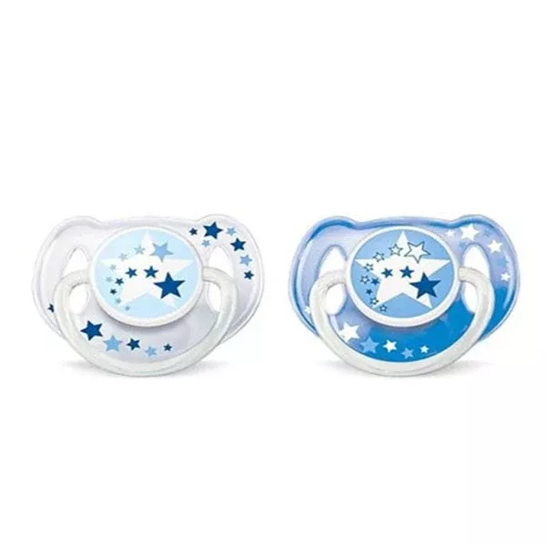 Night time pacifier – 0-6m –pack of 2