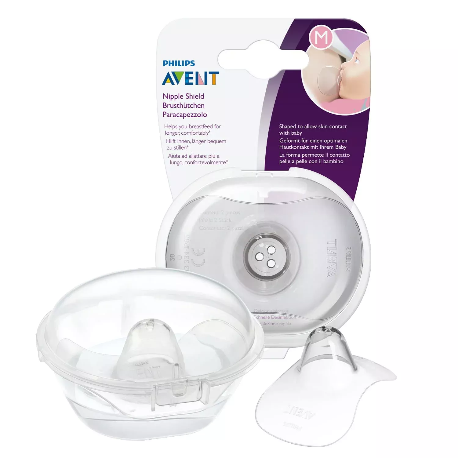 Nipple Shields to Support Breastfeeding, Easy Latch-On and Protects Sore,