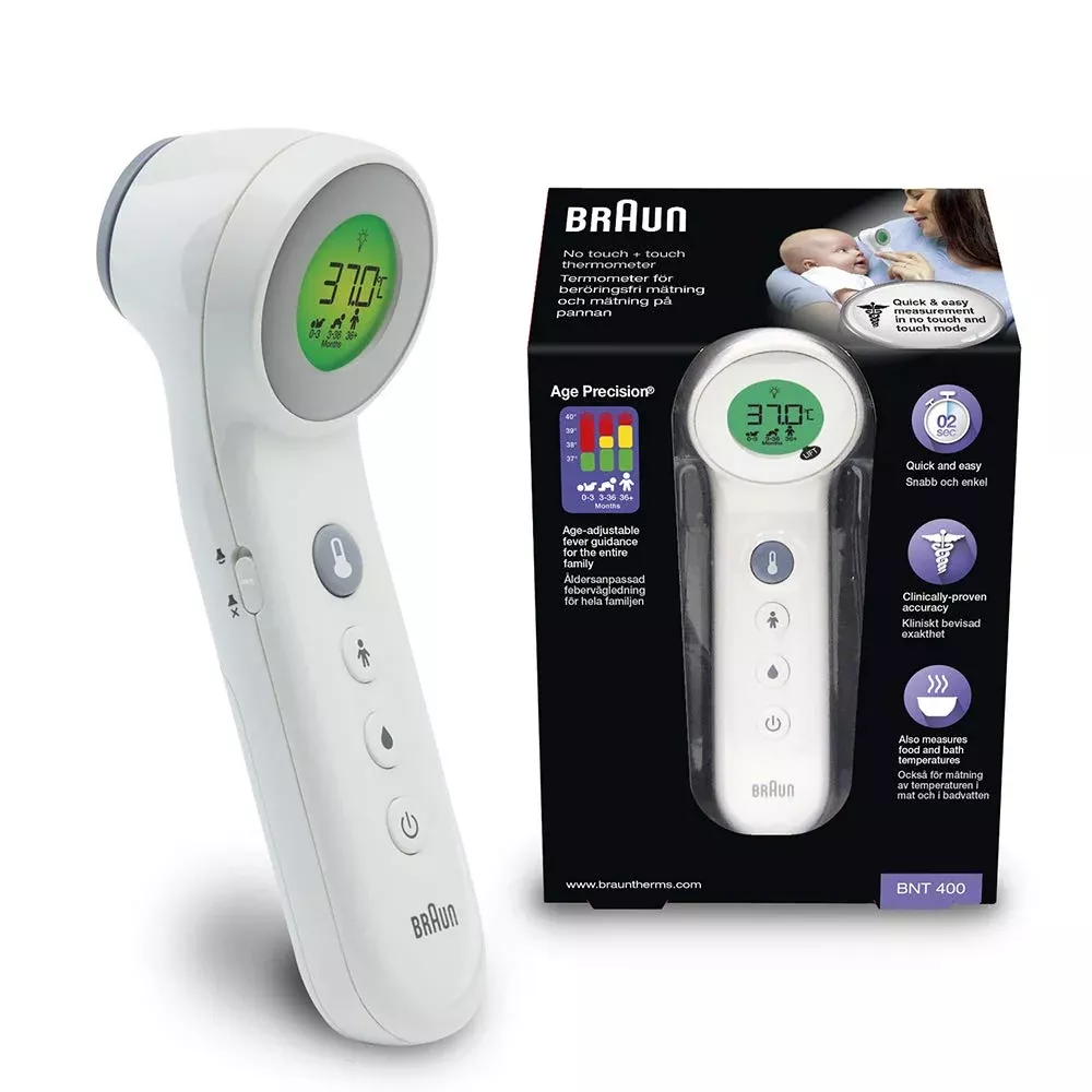 No touch + touch forehead thermometer