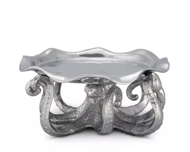 Octopus Glass Dome Elevated Tray by Arthur Court