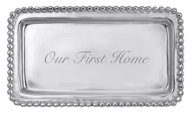 "Our First Home" Beaded Tray by Mariposa
