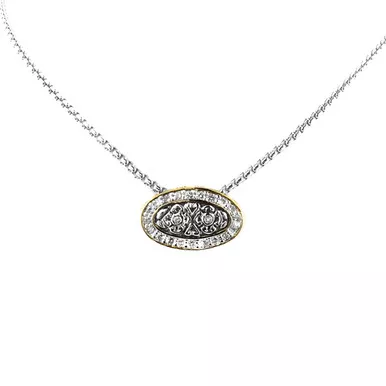 Oval Pave Slider with Chain - John Medeiros
