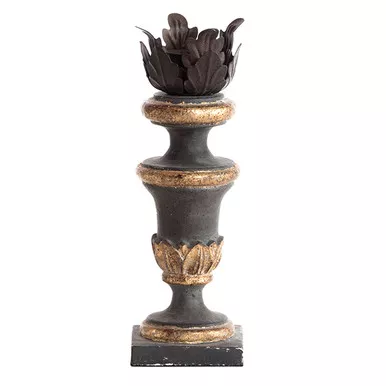 Painted Mini Dark Gray Candlestick by Aidan Gray