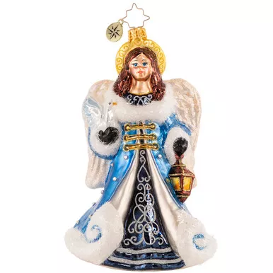 Peace And Love Angel Ornament by Christopher Radko -